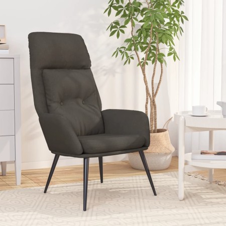Sillón de relax de cuero sintético de ante gris oscuro en Sillones | Comprar online en Foru.es
