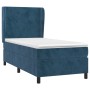 Cama box spring con colchón terciopelo azul oscuro 100x200 cm de vidaXL, Camas y somieres - Ref: Foro24-3129079, Precio: 371,...