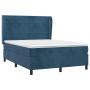 Cama box spring con colchón terciopelo azul oscuro 140x200 cm de vidaXL, Camas y somieres - Ref: Foro24-3129277, Precio: 505,...