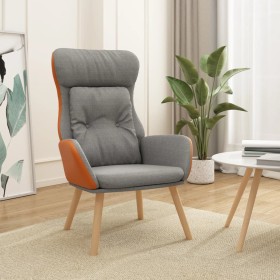 Sillón de relax de tela y PVC gris claro en Sillones | Comprar online en Foru.es