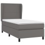 Cama box spring con colchón cuero sintético gris 90x190 cm de vidaXL, Camas y somieres - Ref: Foro24-3128887, Precio: 343,91 ...