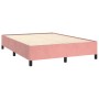 Cama box spring con colchón terciopelo rosa 140x200 cm de vidaXL, Camas y somieres - Ref: Foro24-3129398, Precio: 554,62 €, D...