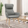 Sillón de relax de terciopelo gris claro en Sillones | Comprar online en Foru.es