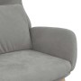 Sillón de relax de terciopelo gris claro en Sillones | Comprar online en Foru.es