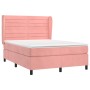 Cama box spring con colchón terciopelo rosa 140x200 cm de vidaXL, Camas y somieres - Ref: Foro24-3129278, Precio: 507,80 €, D...
