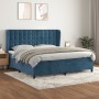 Cama box spring con colchón terciopelo azul oscuro 200x200 cm de vidaXL, Camas y somieres - Ref: Foro24-3129475, Precio: 768,...