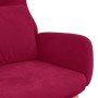 Sillón de relax de terciopelo rojo vino tinto en Sillones | Comprar online en Foru.es