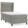 Cama box spring con colchón terciopelo gris claro 80x200 cm de vidaXL, Camas y somieres - Ref: Foro24-3129357, Precio: 352,99...