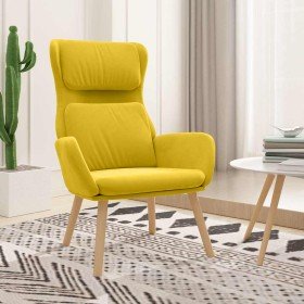 Sillón de relax de terciopelo amarillo mostaza en Sillones | Comprar online en Foru.es