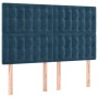 Cama box spring con colchón terciopelo azul oscuro 140x200 cm de vidaXL, Camas y somieres - Ref: Foro24-3129457, Precio: 507,...