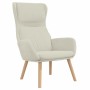 Sillón de relax de terciopelo blanco crema en Sillones | Comprar online en Foru.es