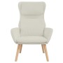 Sillón de relax de terciopelo blanco crema en Sillones | Comprar online en Foru.es