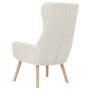Sillón de relax de terciopelo blanco crema en Sillones | Comprar online en Foru.es