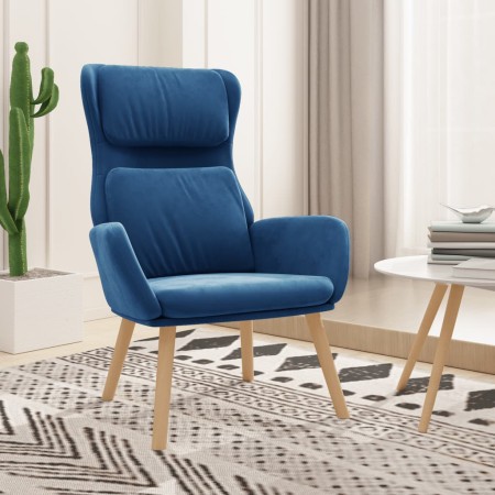 Sillón de relax de terciopelo azul en Sillones | Comprar online en Foru.es