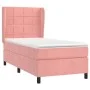 Cama box spring con colchón terciopelo rosa 90x190 cm de vidaXL, Camas y somieres - Ref: Foro24-3129188, Precio: 371,19 €, De...