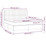 Cama box spring con colchón terciopelo gris claro 160x200 cm de vidaXL, Camas y somieres - Ref: Foro24-3129339, Precio: 560,7...