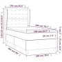 Box spring bed with white synthetic leather mattress 100x200 cm by vidaXL, Beds and slatted bases - Ref: Foro24-3129016, Pric...