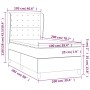 Cama box spring con colchón cuero sintético blanco 100x200 cm de vidaXL, Camas y somieres - Ref: Foro24-3129016, Precio: 378,...