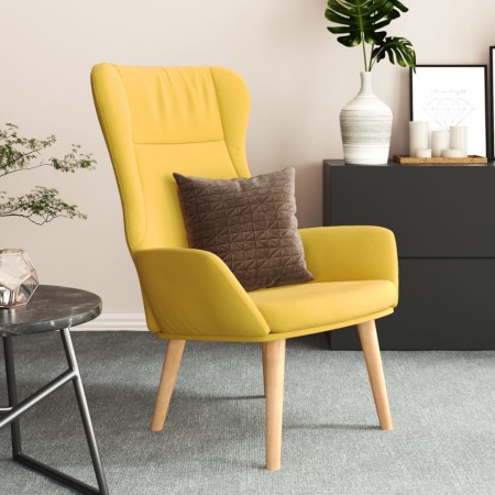 Sillón de relax de tela amarillo mostaza en Sillones | Comprar online en Foru.es