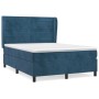 Cama box spring con colchón terciopelo azul oscuro 140x190 cm de vidaXL, Camas y somieres - Ref: Foro24-3129271, Precio: 500,...