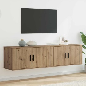 Juego de Muebles para Televisión Montados en la Pared 2 pcs en Muebles TV | Comprar online en Foru.es