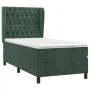 Cama box spring con colchón terciopelo verde oscuro 100x200 cm de vidaXL, Camas y somieres - Ref: Foro24-3129378, Precio: 403...