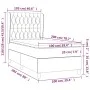 Cama box spring con colchón terciopelo verde oscuro 100x200 cm de vidaXL, Camas y somieres - Ref: Foro24-3129378, Precio: 403...