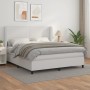 Cama box spring con colchón cuero sintético blanco 180x200 cm de vidaXL, Camas y somieres - Ref: Foro24-3128926, Precio: 652,...