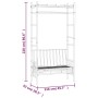 Banco de jardín con pérgola bambú 116 cm en Bancos de jardín | Comprar online en Foru.es