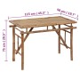 Mesa plegable de jardín de bambú 115x50x75 cm en Mesas de jardín | Comprar online en Foru.es