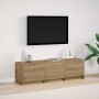Gabinete de TV con LEDs Roble Artesanal 140 x 34 x 40 cm en Muebles TV | Comprar online en Foru.es