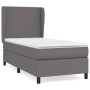 Cama box spring con colchón cuero sintético gris 100x200 cm de vidaXL, Camas y somieres - Ref: Foro24-3128899, Precio: 391,05...