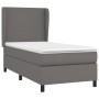Cama box spring con colchón cuero sintético gris 100x200 cm de vidaXL, Camas y somieres - Ref: Foro24-3128899, Precio: 391,05...