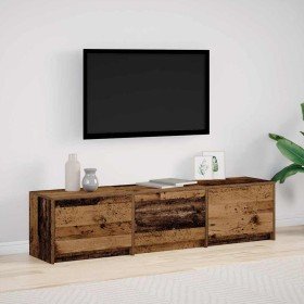 Gabinete de TV con LEDs Madera envejecida 162 x 34 x 40 cm en Muebles TV | Comprar online en Foru.es