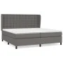 Cama box spring con colchón cuero sintético gris 200x200 cm de vidaXL, Camas y somieres - Ref: Foro24-3129055, Precio: 774,29...