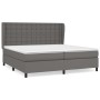Cama box spring con colchón cuero sintético gris 200x200 cm de vidaXL, Camas y somieres - Ref: Foro24-3129055, Precio: 759,24...
