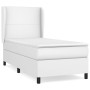 Cama box spring con colchón cuero sintético blanco 90x190 cm de vidaXL, Camas y somieres - Ref: Foro24-3128884, Precio: 378,7...