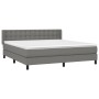 Cama box spring con colchón tela gris oscuro 180x200 cm de vidaXL, Camas y somieres - Ref: Foro24-3130050, Precio: 617,62 €, ...