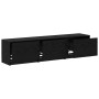Gabinete de TV con LEDs con cajón Roble Negro 162 x 34 x 40 cm en Muebles TV | Comprar online en Foru.es