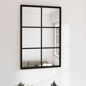Espejo de pared metal negro 60x40 cm en Espejos | Comprar online en Foru.es