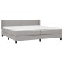 Cama box spring con colchón tela gris claro 200x200 cm de vidaXL, Camas y somieres - Ref: Foro24-3129657, Precio: 591,12 €, D...