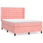 Cama box spring con colchón terciopelo rosa 140x200 cm de vidaXL, Camas y somieres - Ref: Foro24-3129458, Precio: 525,07 €, D...