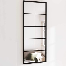 Espejo de pared metal negro 100x40 cm en Espejos | Comprar online en Foru.es