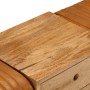 Banco Bok madera de mango piel de cabra auténtica marrón 107 cm en Bancos de comedor y cocina | Comprar online en Foru.es
