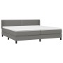 Cama box spring con colchón tela gris oscuro 200x200 cm de vidaXL, Camas y somieres - Ref: Foro24-3129658, Precio: 567,14 €, ...