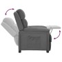 Sillón reclinable de tela gris claro en Sillones | Comprar online en Foru.es