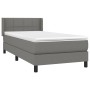 Cama box spring con colchón tela gris oscuro 100x200 cm de vidaXL, Camas y somieres - Ref: Foro24-3129690, Precio: 335,27 €, ...