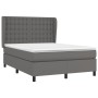 Cama box spring con colchón cuero sintético gris 140x190 cm de vidaXL, Camas y somieres - Ref: Foro24-3129031, Precio: 531,15...