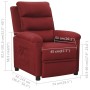 Sillón reclinable de tela rojo tinto en Sillones | Comprar online en Foru.es