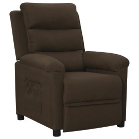 Sillón reclinable de tela marrón oscuro en Sillones | Comprar online en Foru.es